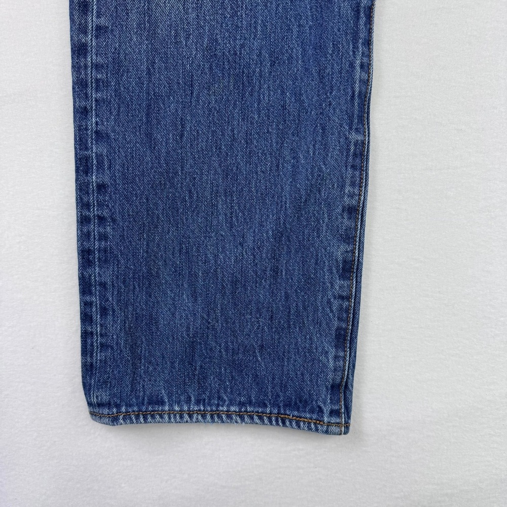 Levis 501 Original Fit Mens Blue Denim Straight Leg Button Fly Jeans W40 L30 - Picture 7 of 12